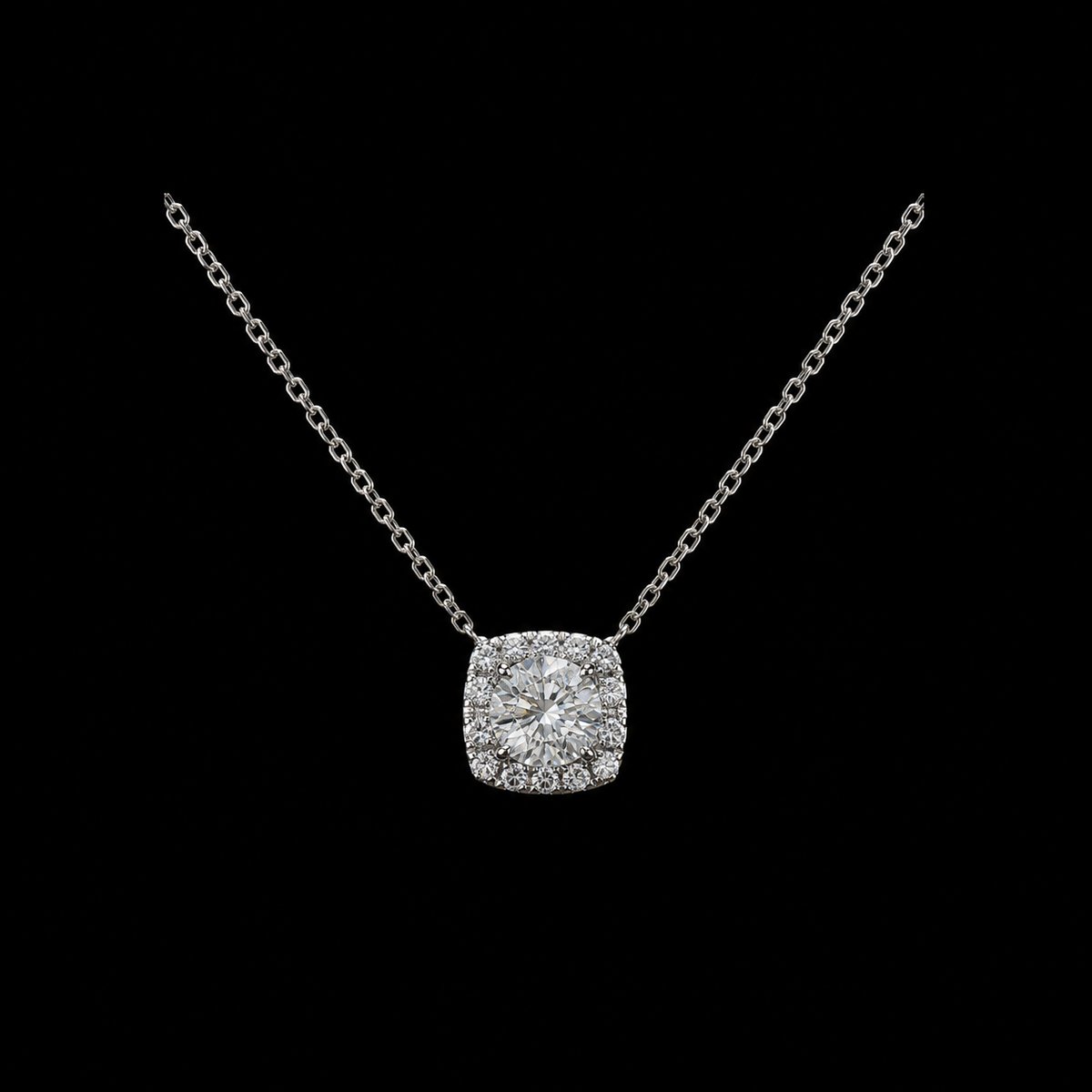 Avenor Square Cluster Necklace 6.5mm