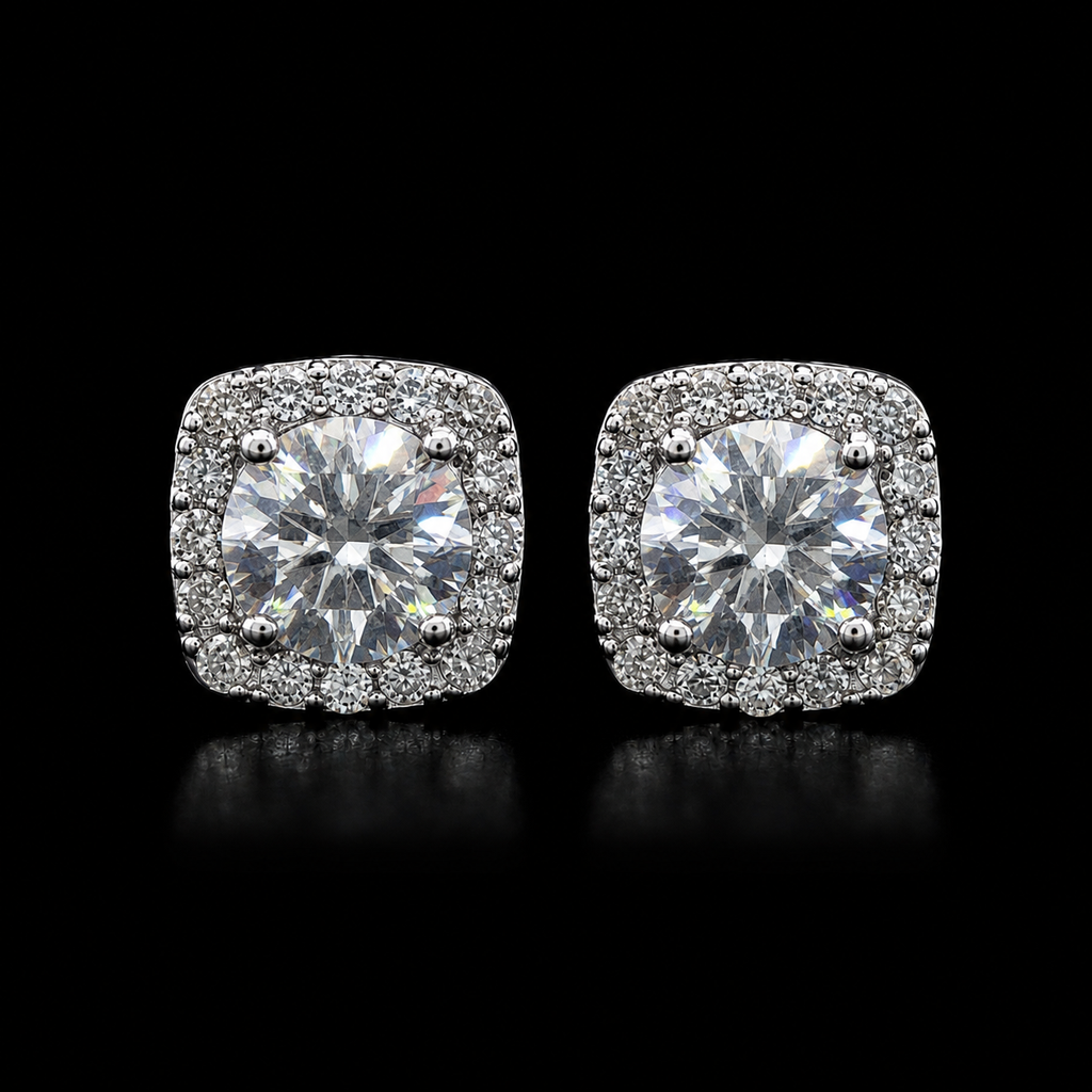 Avenor Square Cluster Earring 6.5mm