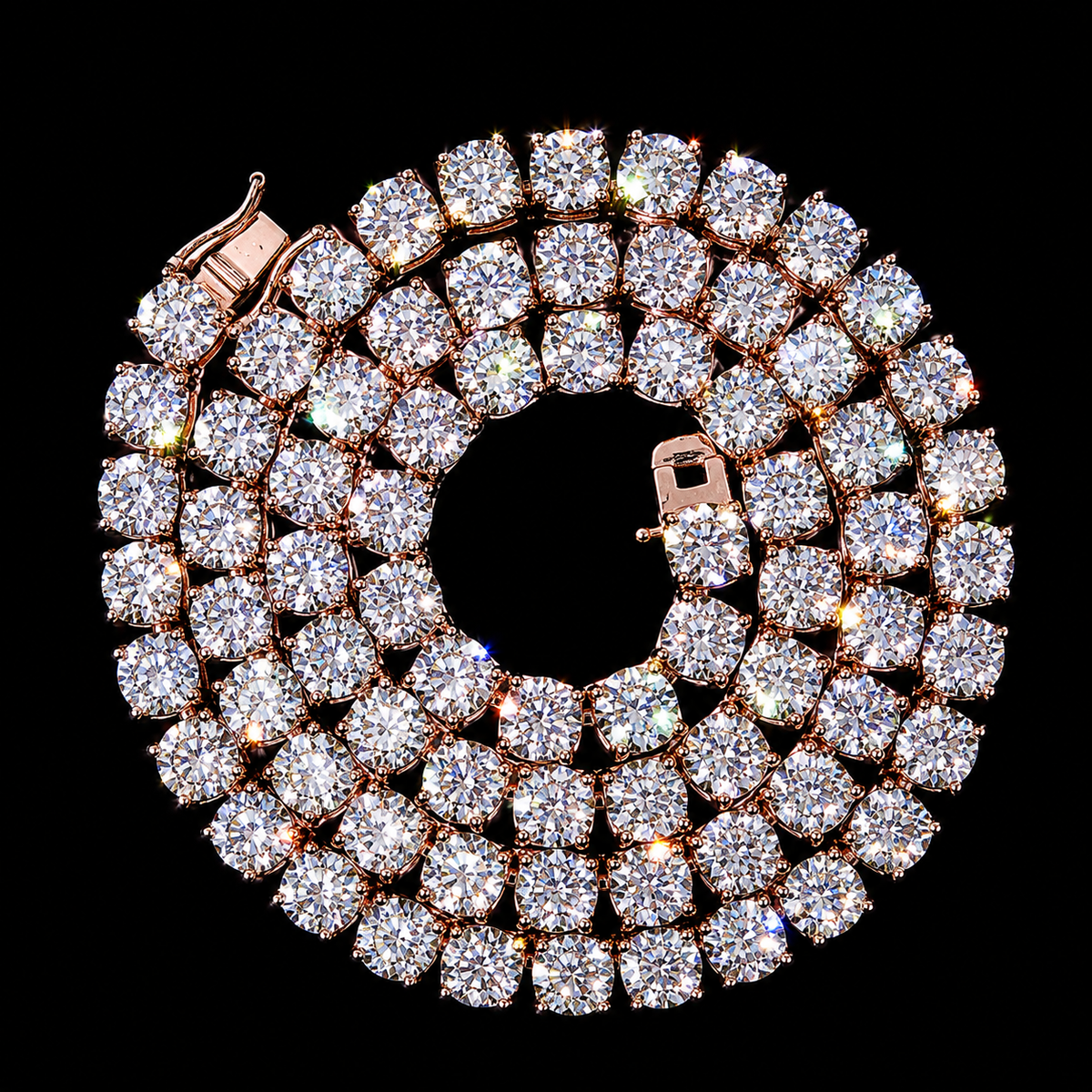 Avenor Rose Gold Tennis Necklace 6.5mm