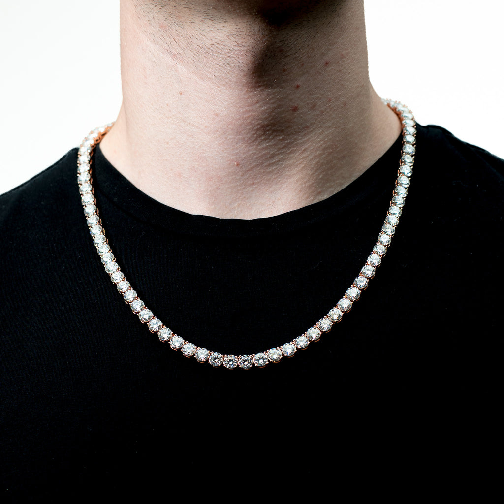 Avenor Rose Gold Tennis Necklace 6.5mm
