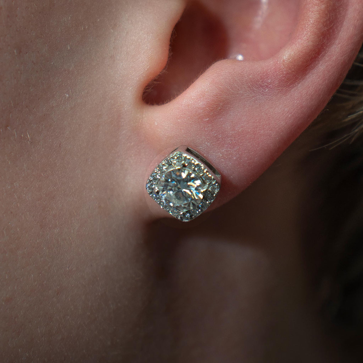 Avenor Square Cluster Earring 6.5mm